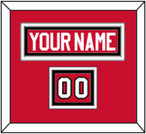 Chicago Nameplate & Number (Shoulder) - Home Red (2007-2017) - Triple Mat 2
