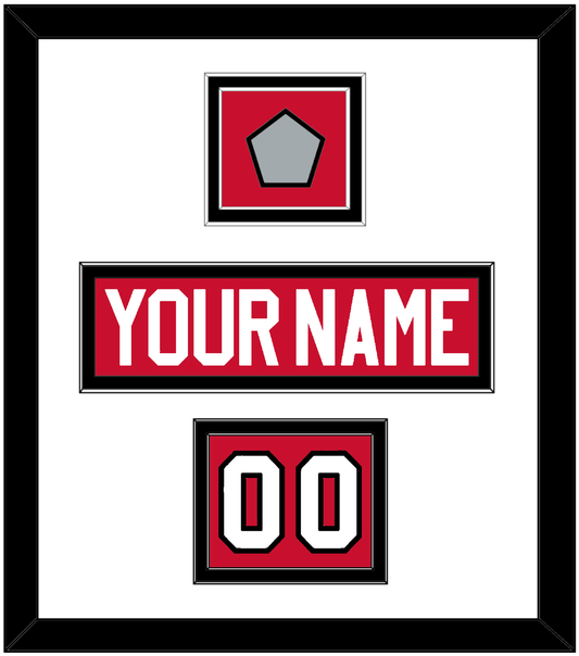 Chicago Nameplate, Number (Shoulder) & Stanley Cup Finals Patch - Home Red (2007-2017) - Signature Tier 1