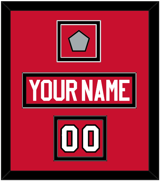 Chicago Nameplate, Number (Shoulder) & Stanley Cup Finals Patch - Home Red (2007-2017) - Signature Tier 2
