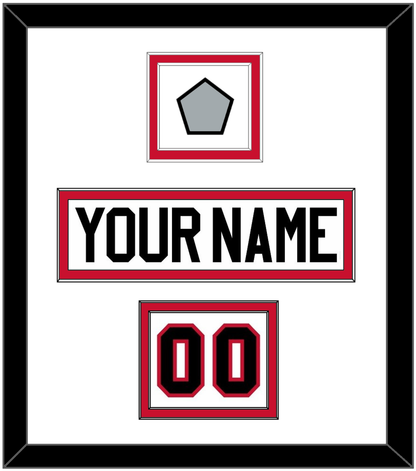 Chicago Nameplate, Number (Shoulder) & Stanley Cup Champions Patch - Road White (2007-2017) - Signature Tier 1