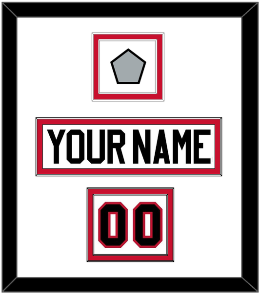 Chicago Nameplate, Number (Shoulder) & Stanley Cup Finals Patch - Road White (2007-2017) - Signature Tier 1