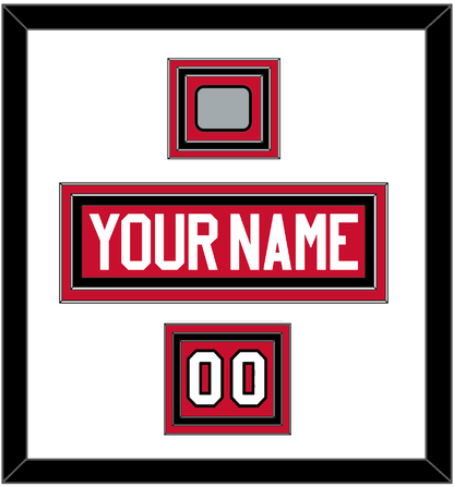 Chicago Nameplate, Number (Shoulder) & Stanley Cup Champions Patch - Home Red (2007-2017) - Premier Tier 1