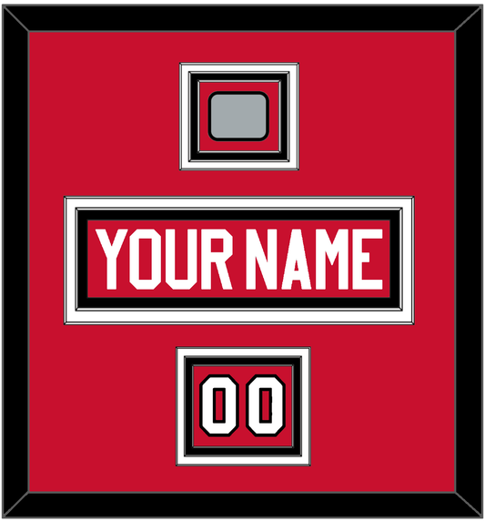 Chicago Nameplate, Number (Shoulder) & Stanley Cup Finals Patch - Home Red (2007-2017) - Premier Tier 2