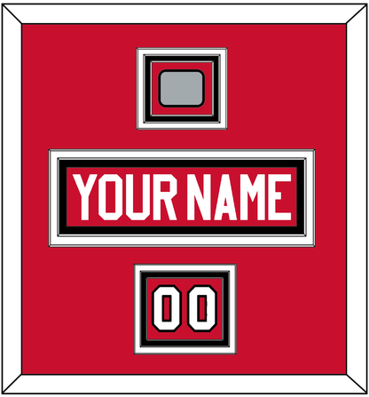 Chicago Nameplate, Number (Shoulder) & Stanley Cup Champions Patch - Home Red (2007-2017) - Premier Tier 2