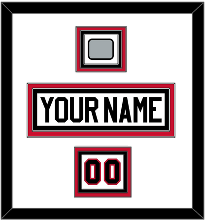 Chicago Nameplate, Number (Shoulder) & Stanley Cup Champions Patch - Road White (2007-2017) - Premier Tier 1