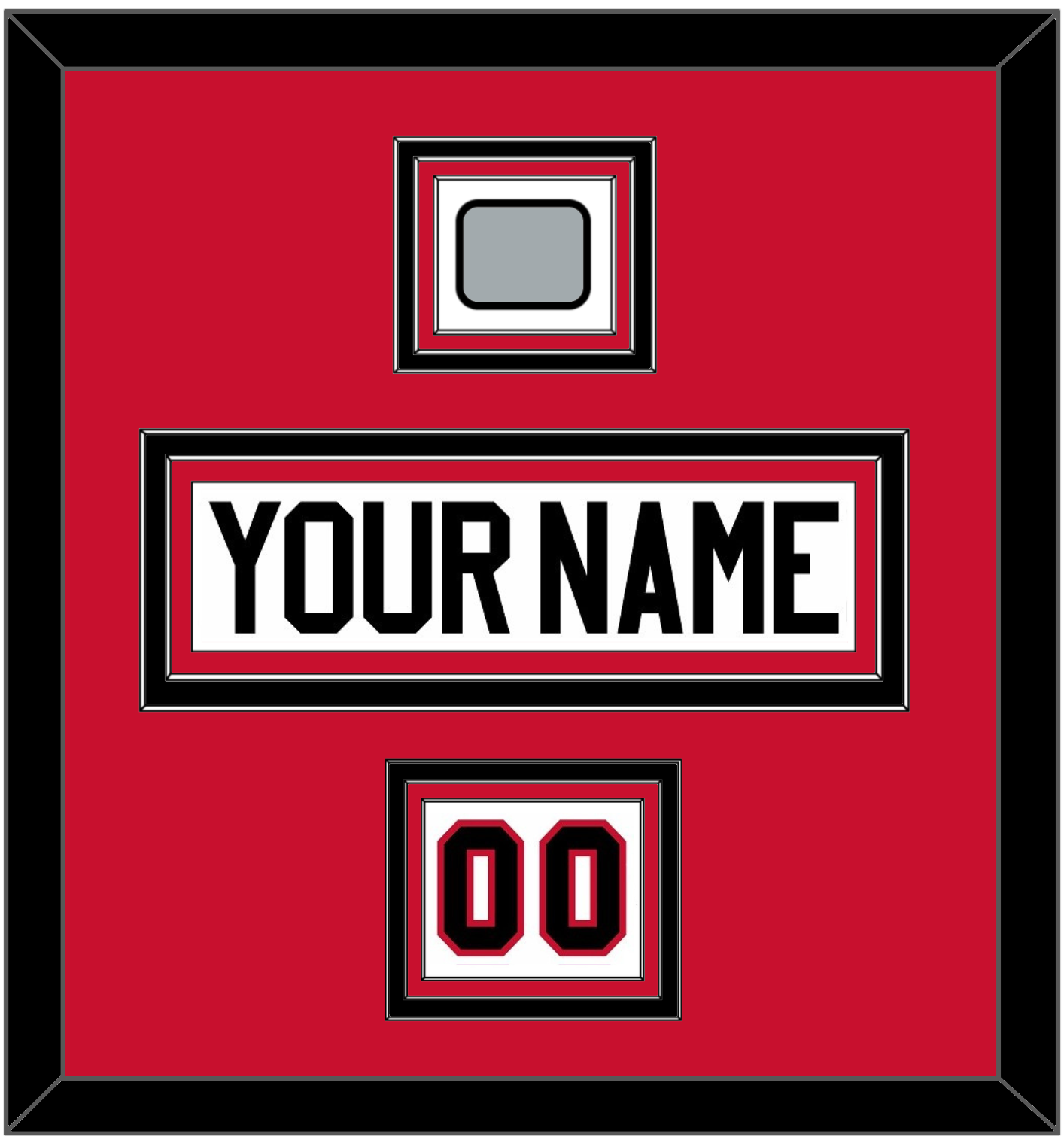 Chicago Nameplate, Number (Shoulder) & Stanley Cup Champions Patch - Road White (2007-2017) - Premier Tier 2