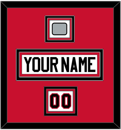 Chicago Nameplate, Number (Shoulder) & Stanley Cup Champions Patch - Road White (2007-2017) - Premier Tier 2