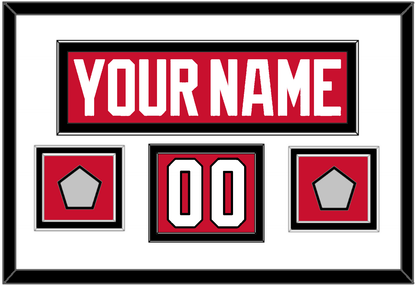 Chicago Nameplate, Number (Shoulder) & 2 Stanley Cup Finals Patches - Home Red (2007-2017) - Signature Tier 1