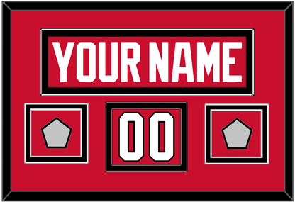 Chicago Nameplate, Number (Shoulder) & 2 Stanley Cup Finals Patches - Home Red (2007-2017) - Signature Tier 2