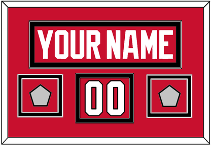 Chicago Nameplate, Number (Shoulder) & 2 Stanley Cup Finals Patches - Home Red (2007-2017) - Signature Tier 2