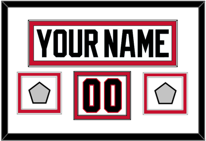 Chicago Nameplate, Number (Shoulder) & 2 Stanley Cup Champions Patches - Road White (2007-2017) - Signature Tier 1