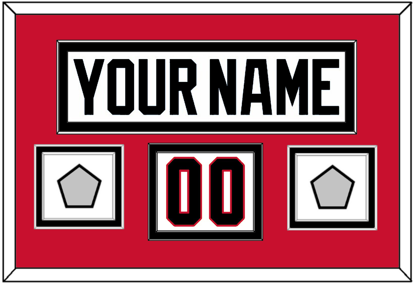 Chicago Nameplate, Number (Shoulder) & 2 Stanley Cup Finals Patches - Road White (2007-2017) - Signature Tier 2