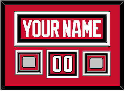 Chicago Nameplate, Number (Shoulder) & 2 Stanley Cup Finals Patches - Home Red (2007-2017) - Premier Tier 2