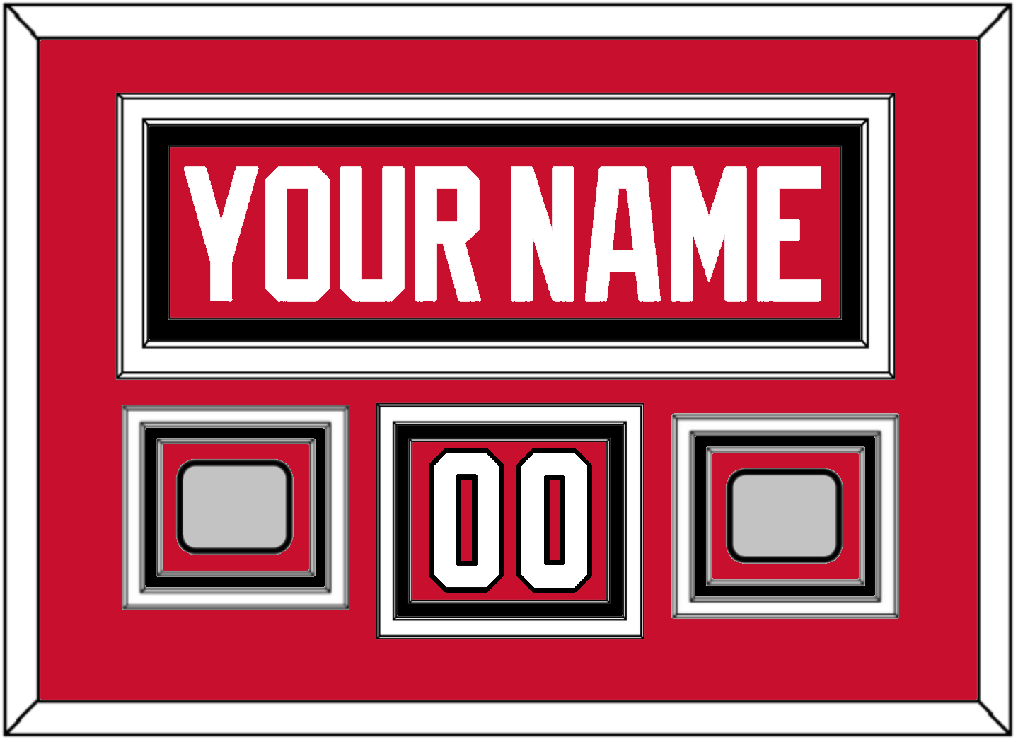 Chicago Nameplate, Number (Shoulder) & 2 Stanley Cup Champions Patches - Home Red (2007-2017) - Premier Tier 2