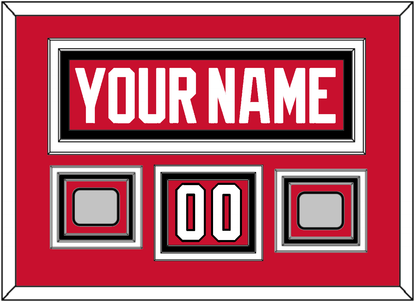 Chicago Nameplate, Number (Shoulder) & 2 Stanley Cup Finals Patches - Home Red (2007-2017) - Premier Tier 2