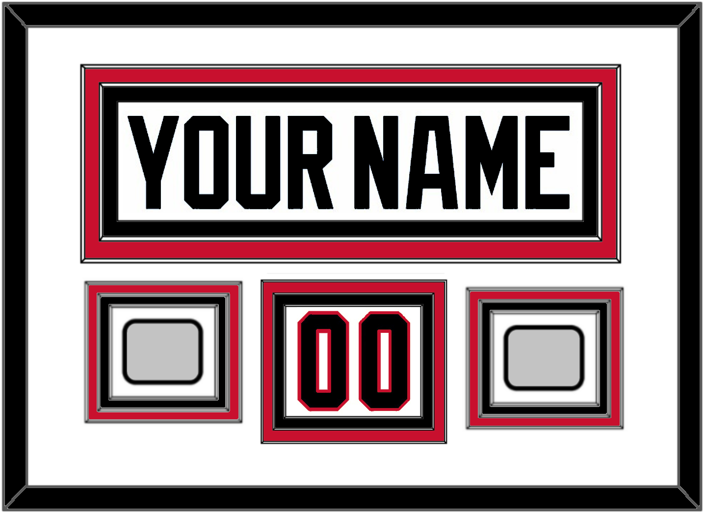Chicago Nameplate, Number (Shoulder) & 2 Stanley Cup Champions Patches - Road White (2007-2017) - Premier Tier 1