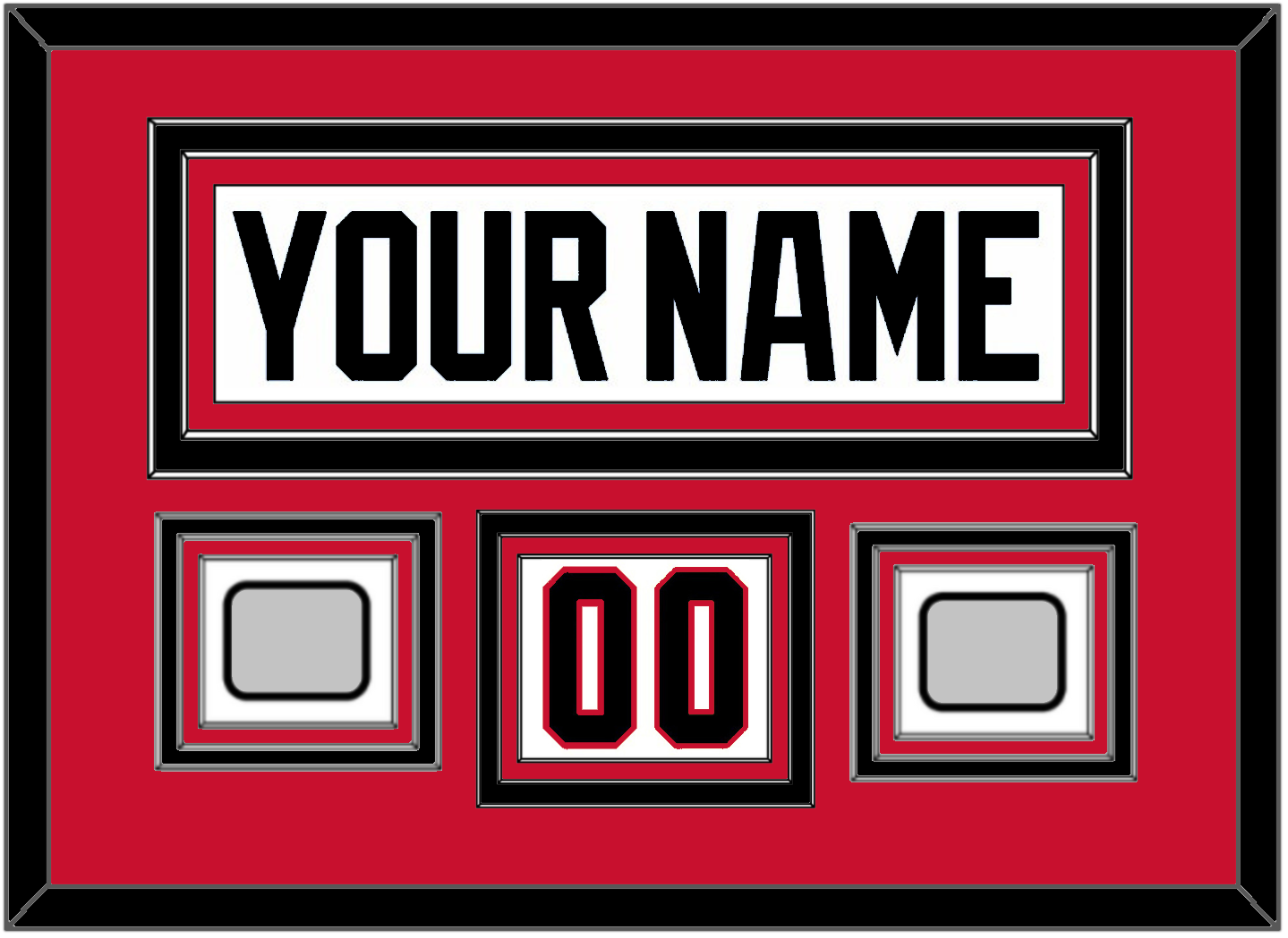 Chicago Nameplate, Number (Shoulder) & 2 Stanley Cup Champions Patches - Road White (2007-2017) - Premier Tier 2