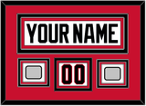 Chicago Nameplate, Number (Shoulder) & 2 Stanley Cup Champions Patches - Road White (2007-2017) - Triple Mat 2