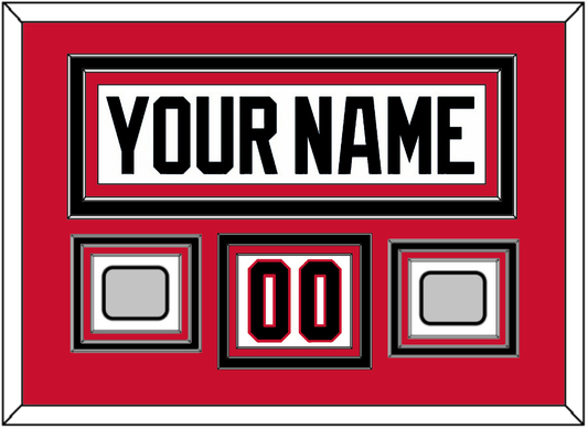 Chicago Nameplate, Number (Shoulder) & 2 Stanley Cup Champions Patches - Road White (2007-2017) - Premier Tier 2