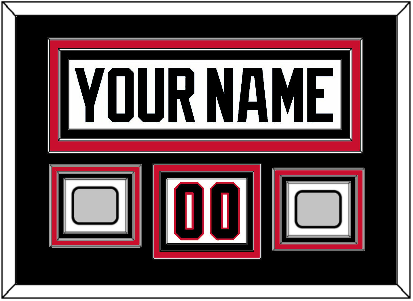 Chicago Nameplate, Number (Shoulder) & 2 Stanley Cup Champions Patches - Road White (2007-2017) - Premier Tier 3
