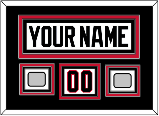 Chicago Nameplate, Number (Shoulder) & 2 Stanley Cup Finals Patches - Road White (2007-2017) - Premier Tier 3