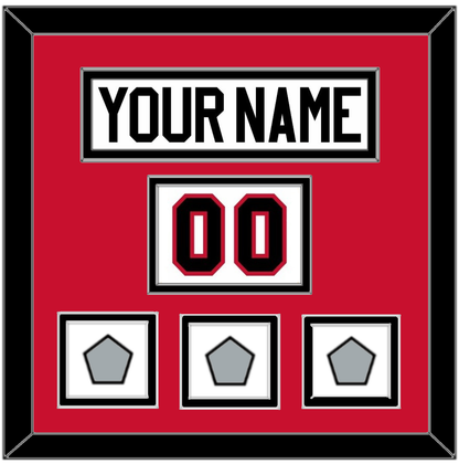 Chicago Nameplate, Number (Shoulder) & 3 Stanley Cup Champions Patches - Road White (2007-2017) - Signature Tier 2
