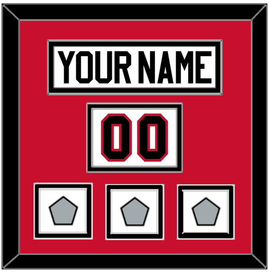 Chicago Nameplate, Number (Shoulder) & 3 Stanley Cup Champions Patches - Road White (2007-2017) - Signature Tier 2
