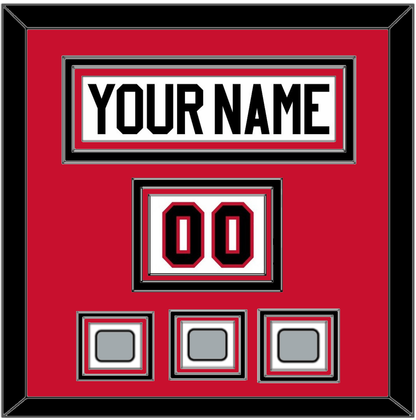 Chicago Nameplate, Number (Shoulder) & 3 Stanley Cup Champions Patches - Road White (2007-2017) - Premier Tier 2