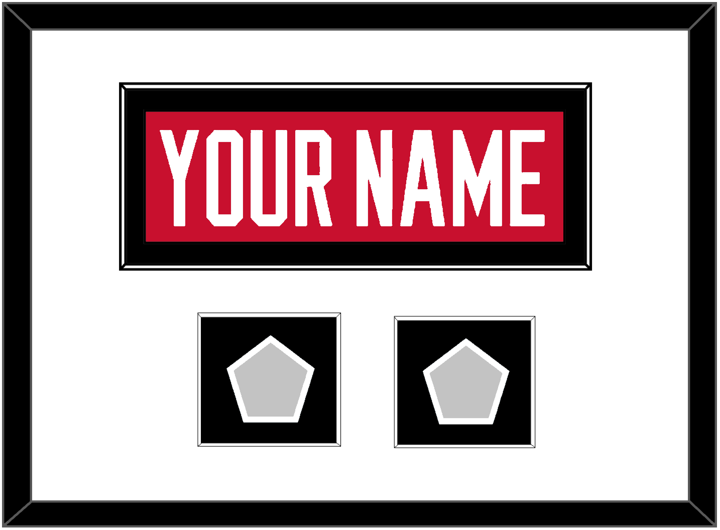 Chicago Nameplate & 2 Stanley Cup Champions Patches - Home Red (2007-2017) - Essential Tier 1