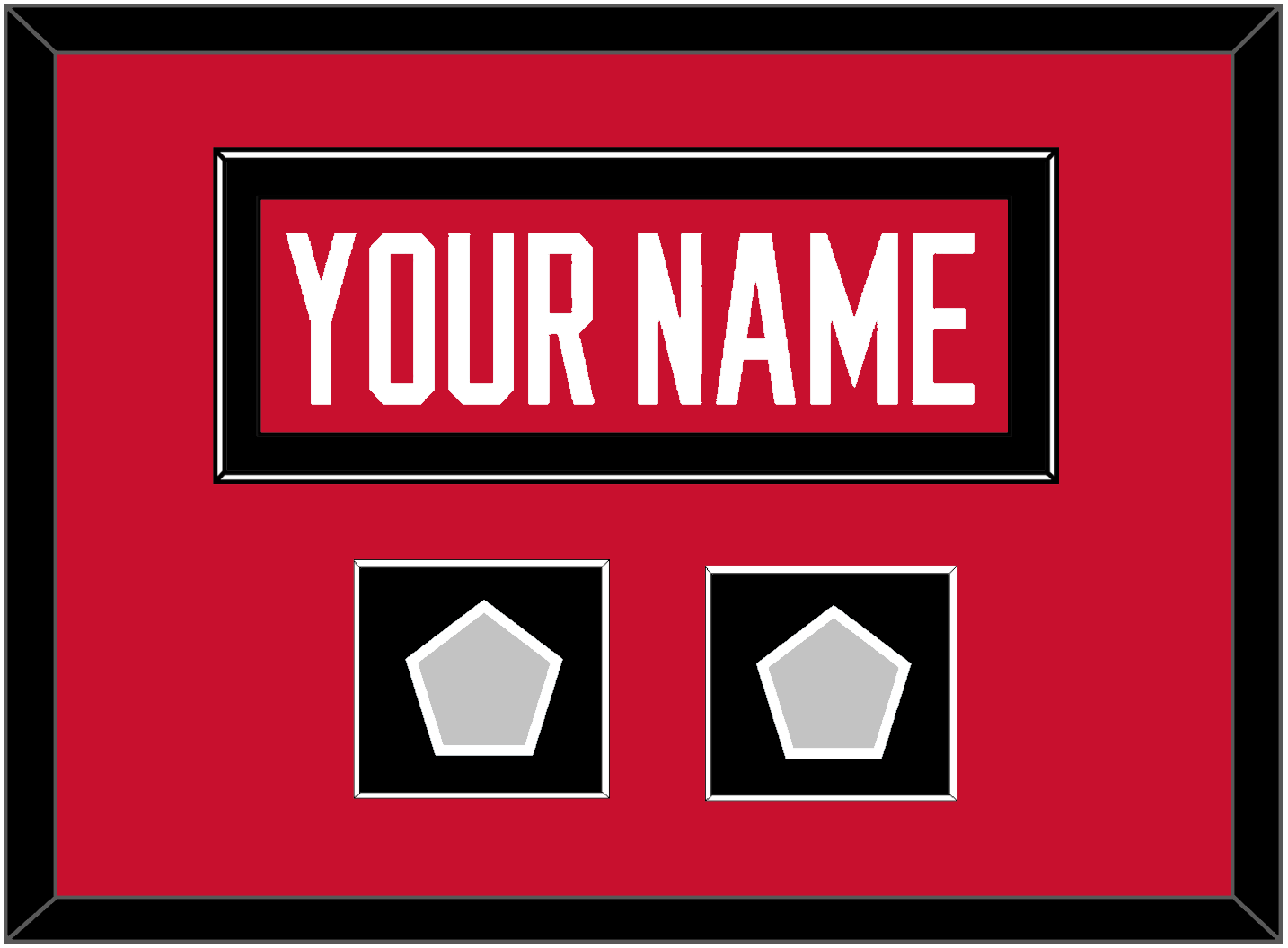 Chicago Nameplate & 2 Stanley Cup Champions Patches - Home Red (2007-2017) - Essential Tier 3