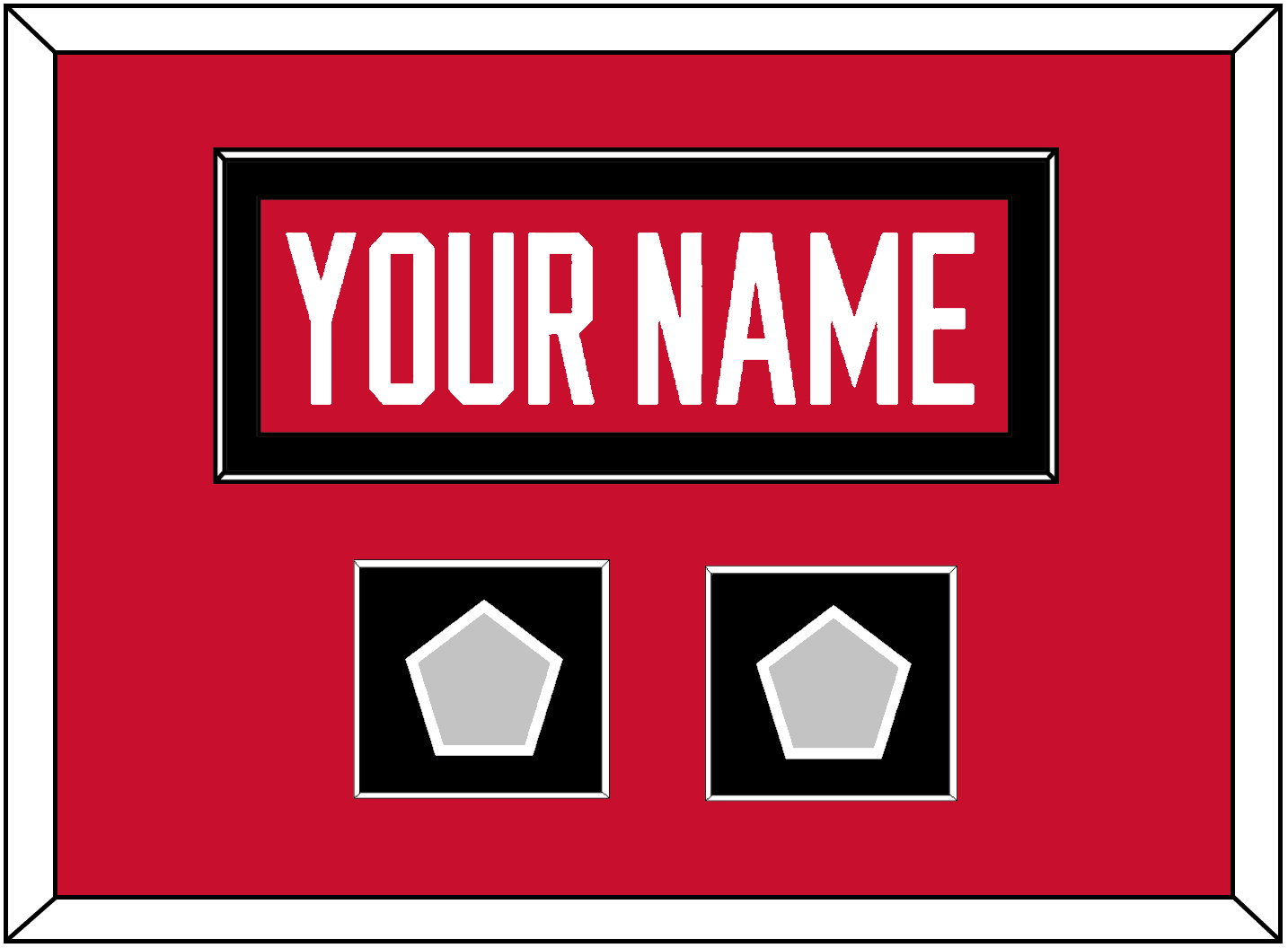 Chicago Nameplate & 2 Stanley Cup Champions Patches - Home Red (2007-2017) - Essential Tier 3