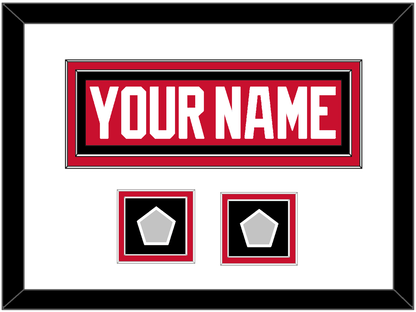 Chicago Nameplate & 2 Stanley Cup Champions Patches - Home Red (2007-2017) - Signature Tier 1