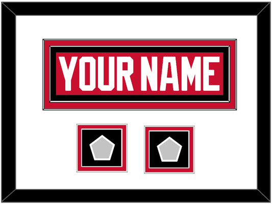 Chicago Nameplate & 2 Stanley Cup Champions Patches - Home Red (2007-2017) - Signature Tier 1