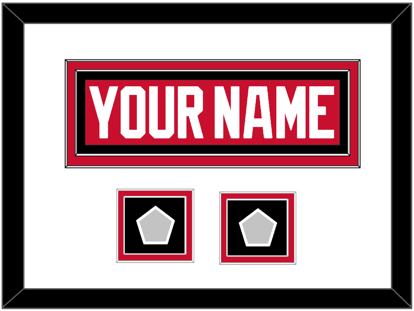 Chicago Nameplate & 2 Stanley Cup Finals Patches - Home Red (2007-2017) - Signature Tier 1