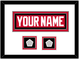 Chicago Nameplate & 2 Stanley Cup Champions Patches - Home Red (2007-2017) - Double Mat 1