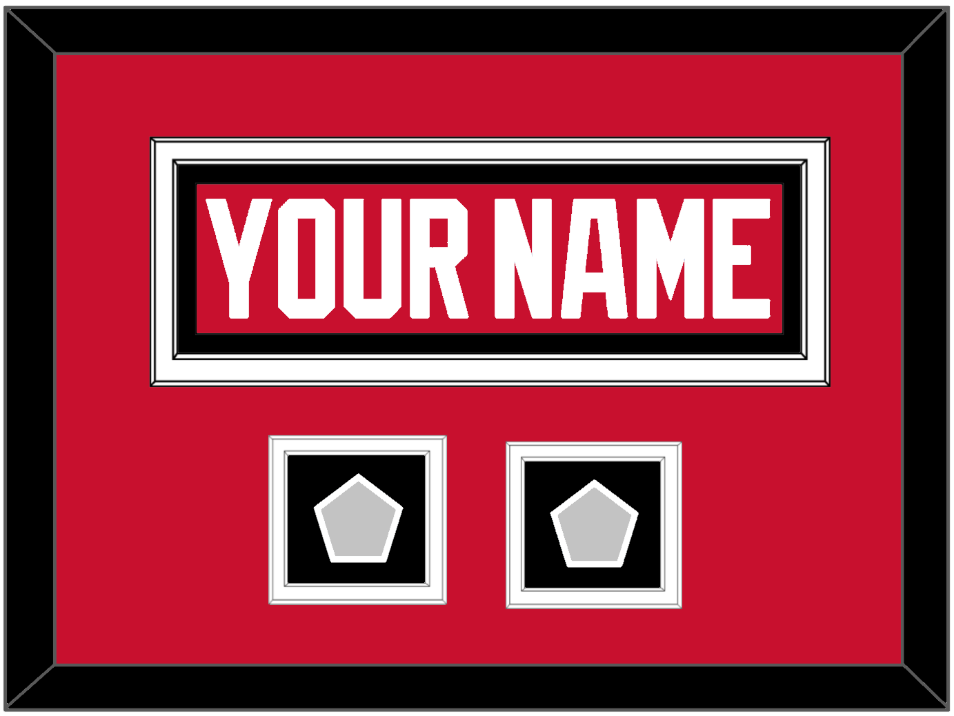Chicago Nameplate & 2 Stanley Cup Finals Patches - Home Red (2007-2017) - Signature Tier 3