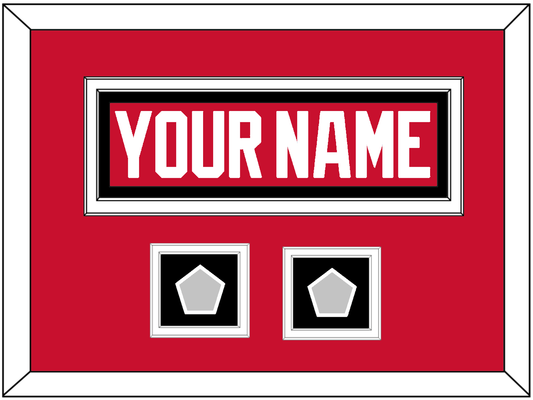 Chicago Nameplate & 2 Stanley Cup Champions Patches - Home Red (2007-2017) - Signature Tier 3