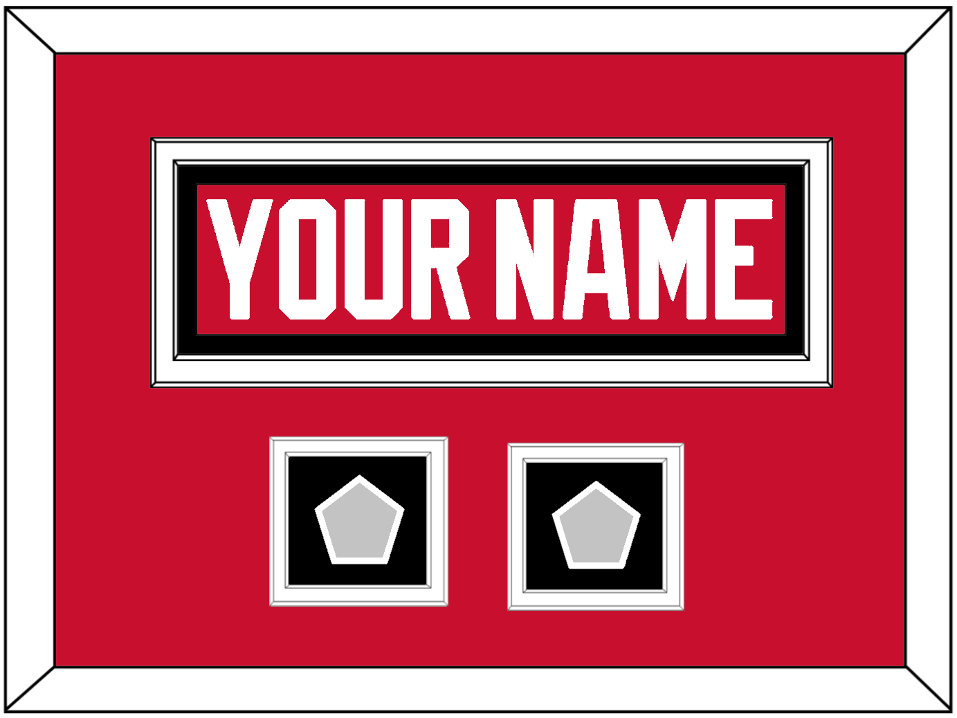 Chicago Nameplate & 2 Stanley Cup Finals Patches - Home Red (2007-2017) - Signature Tier 3