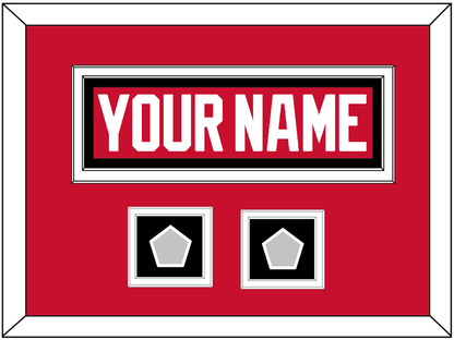 Chicago Nameplate & 2 Stanley Cup Finals Patches - Home Red (2007-2017) - Signature Tier 3
