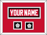 Chicago Nameplate & 2 Stanley Cup Champions Patches - Home Red (2007-2017) - Double Mat 3