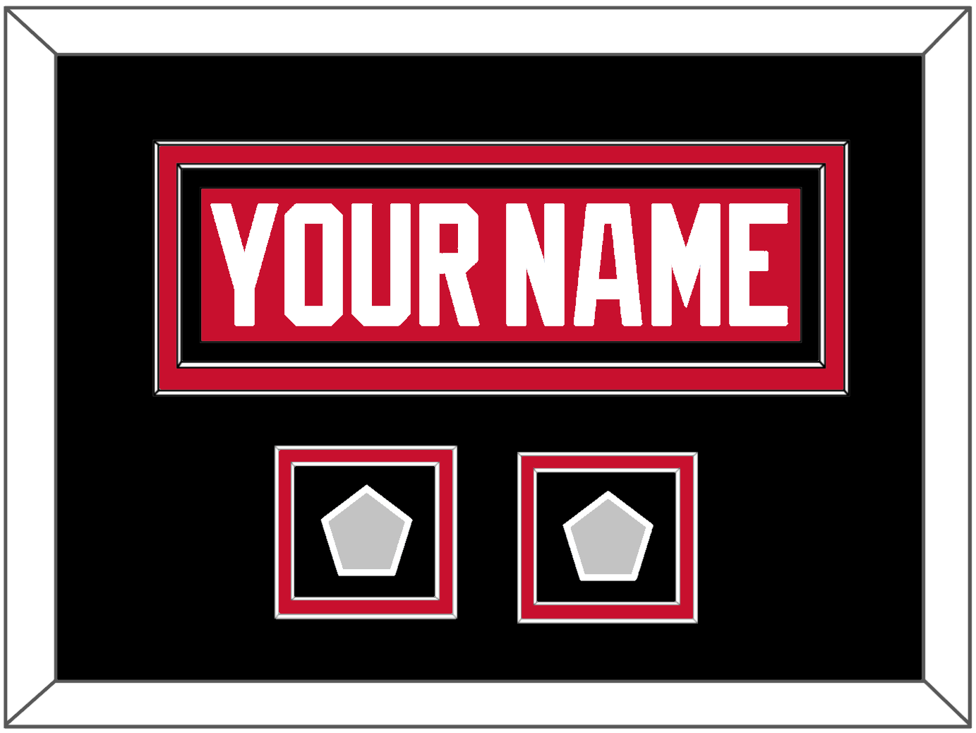 Chicago Nameplate & 2 Stanley Cup Champions Patches - Home Red (2007-2017) - Signature Tier 5