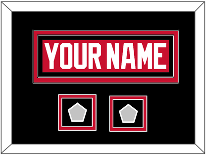 Chicago Nameplate & 2 Stanley Cup Champions Patches - Home Red (2007-2017) - Signature Tier 5