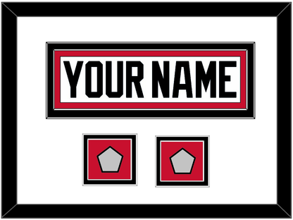 Chicago Nameplate & 2 Stanley Cup Champions Patches - Road White (2007-2017) - Signature Tier 1