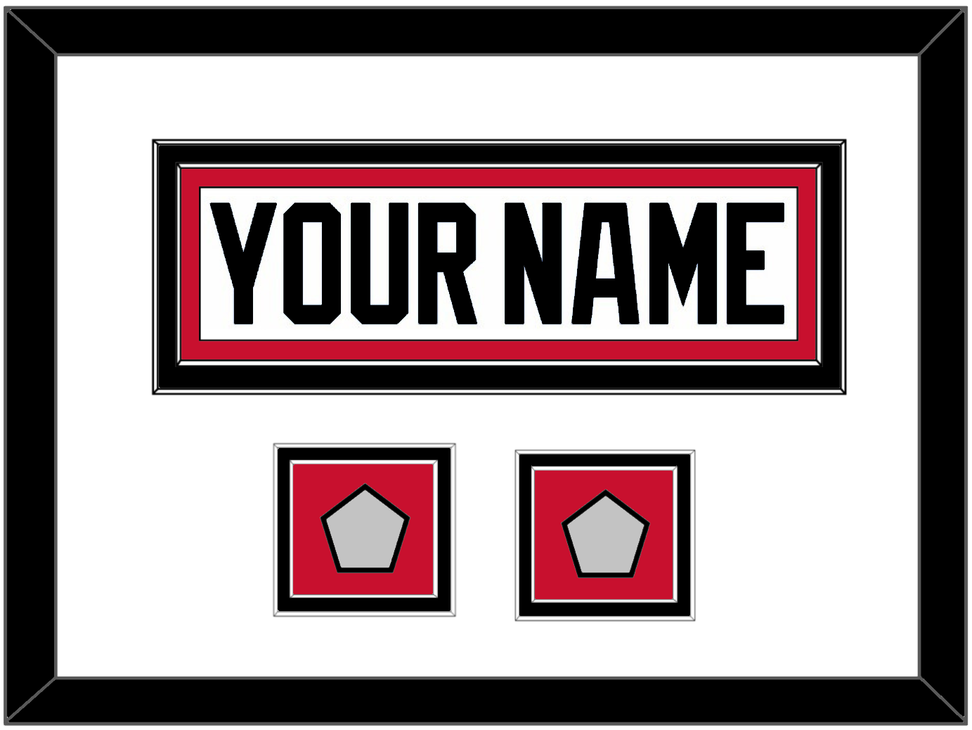 Chicago Nameplate & 2 Stanley Cup Finals Patches - Road White (2007-2017) - Signature Tier 1