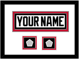 Chicago Nameplate & 2 Stanley Cup Champions Patches - Road White (2007-2017) - Double Mat 3
