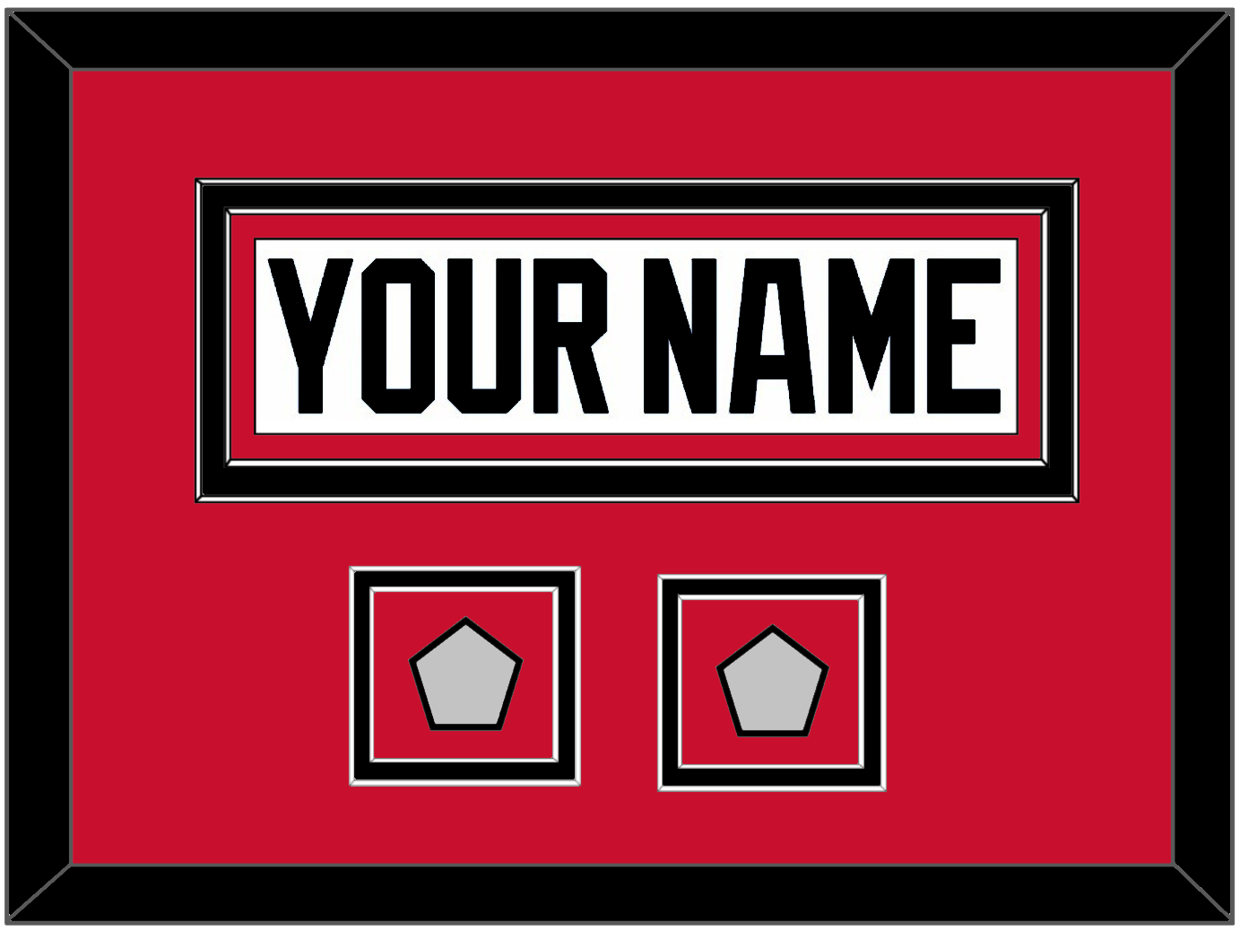 Chicago Nameplate & 2 Stanley Cup Champions Patches - Road White (2007-2017) - Signature Tier 5