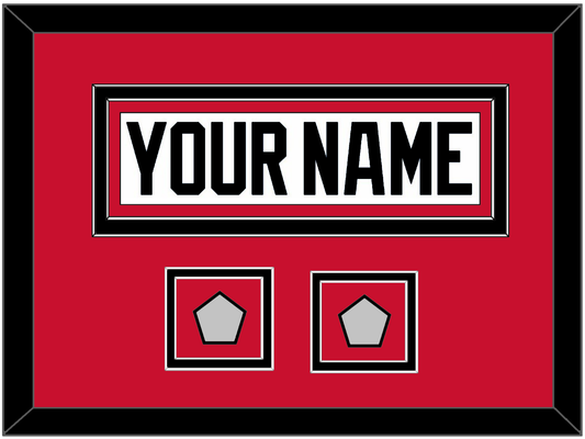 Chicago Nameplate & 2 Stanley Cup Champions Patches - Road White (2007-2017) - Signature Tier 5