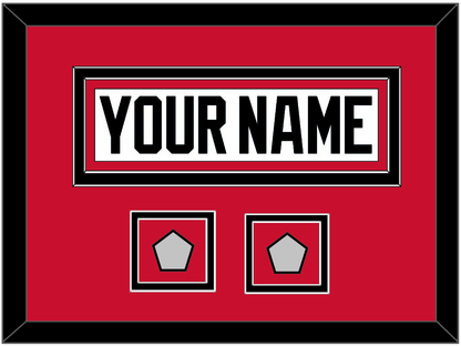 Chicago Nameplate & 2 Stanley Cup Finals Patches - Road White (2007-2017) - Signature Tier 5