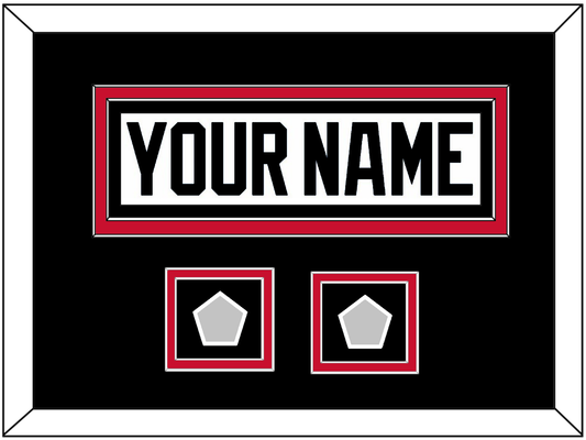 Chicago Nameplate & 2 Stanley Cup Champions Patches - Road White (2007-2017) - Signature Tier 7