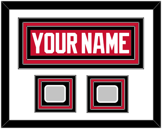 Chicago Nameplate & 2 Stanley Cup Finals Patches - Home Red (2007-2017) - Premier Tier 1